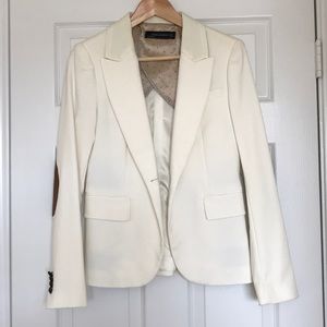 Zara Women’s Off White Blazer w/ Elbow Detail